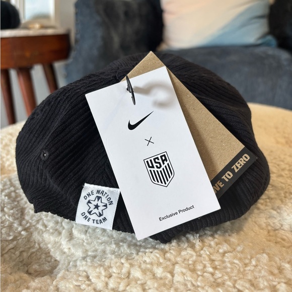 Nike cap U.S. SOCCER men’s M/L black corduroy NWTS - Picture 2 of 4